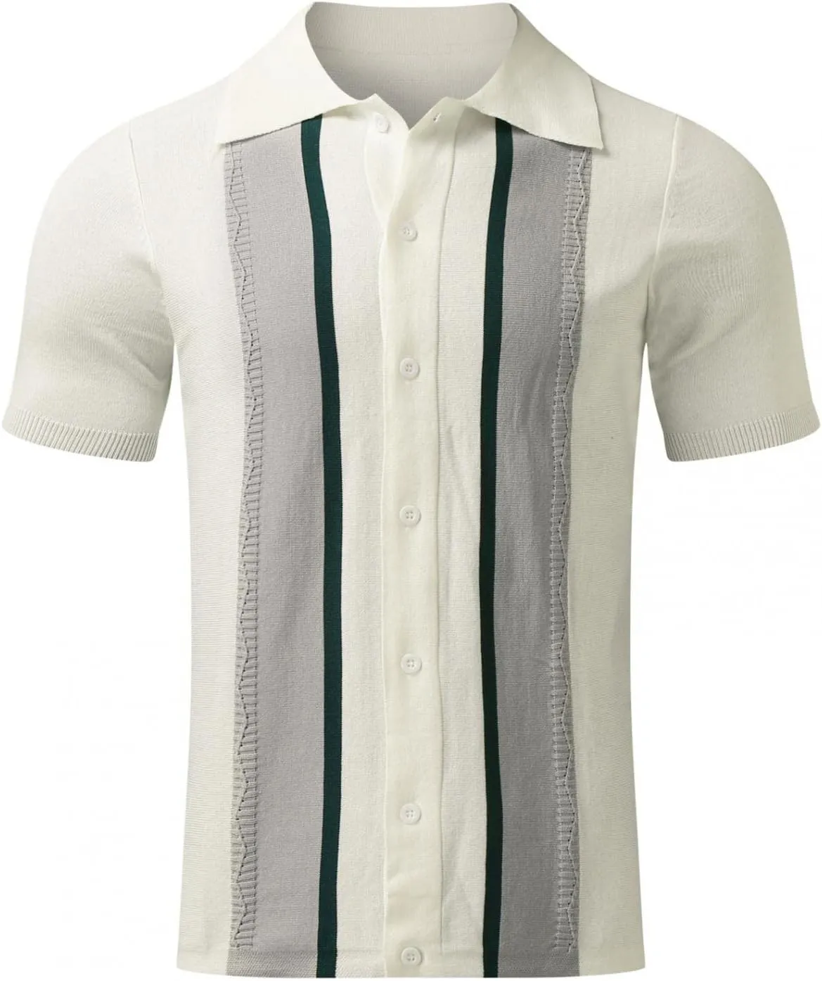 Mens Summer Striped Polos Golf Shirts Designer Pullover Modern Knit Shirts Slim Fit Short Sleeve Vintage Cardigans