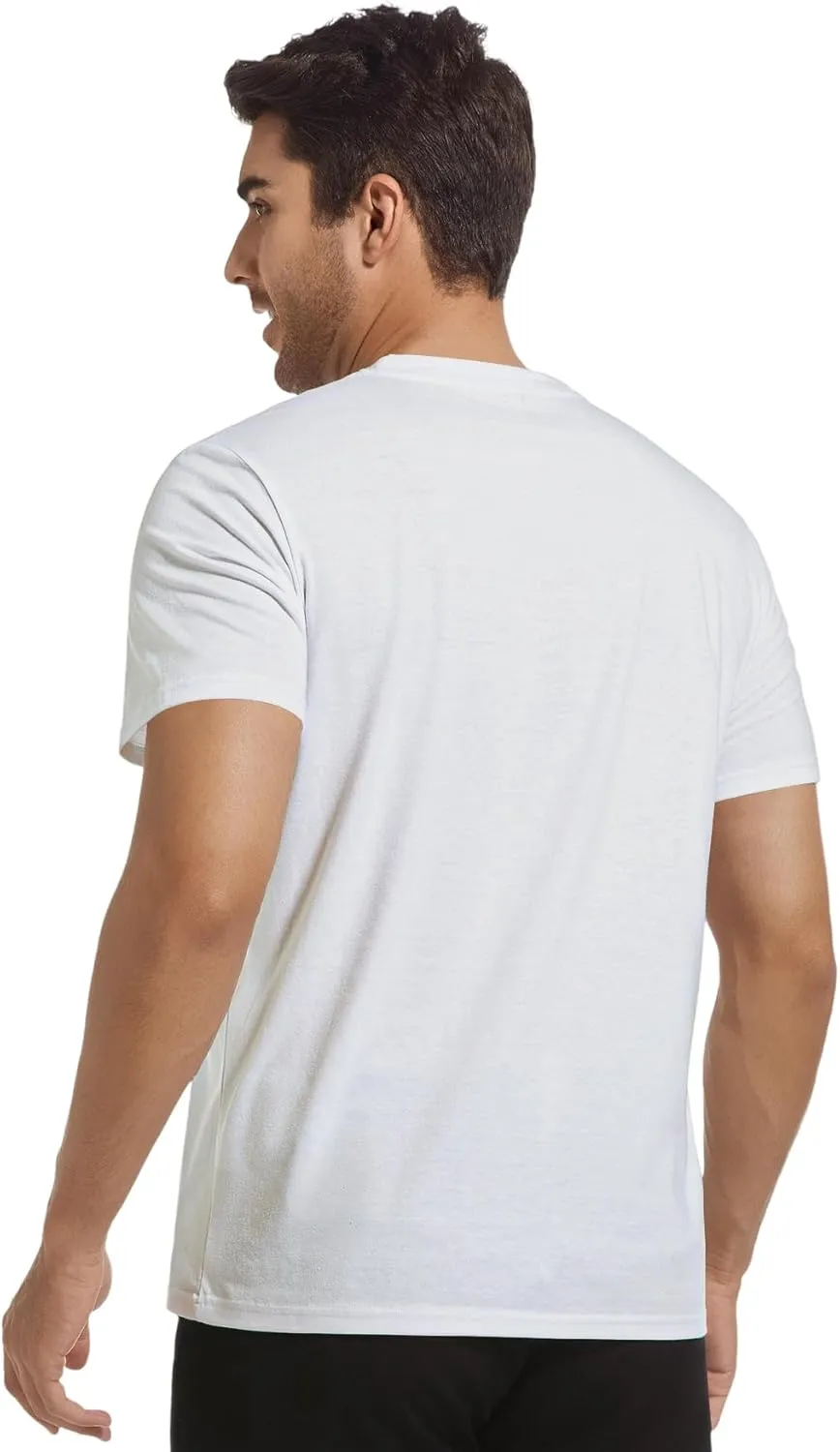 Mens T-Shirts Multi Pack Crewneck Cotton Tee Short Sleeve Classic Longline T Shirts Basic Summer Tops