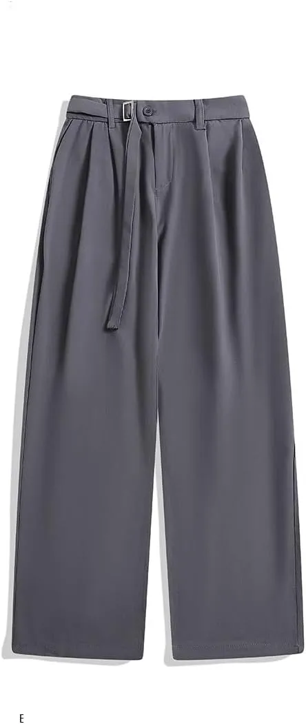 Men's Trouser Elastic Waist Casual Summer Korean-Style Long Pants for Men