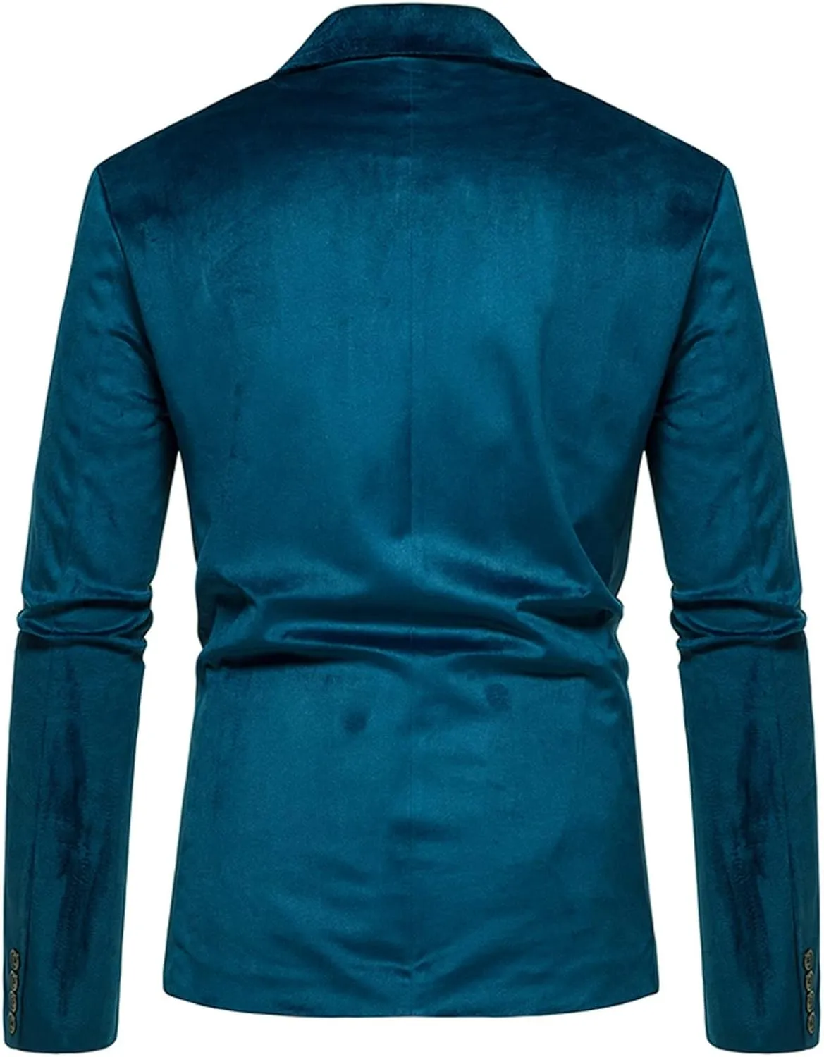 Men's Velvet Blazer Notched Lapel Two Button Slim Fit Velour Vintage Tuxedo Jacket for Prom Wedding Party Dinner