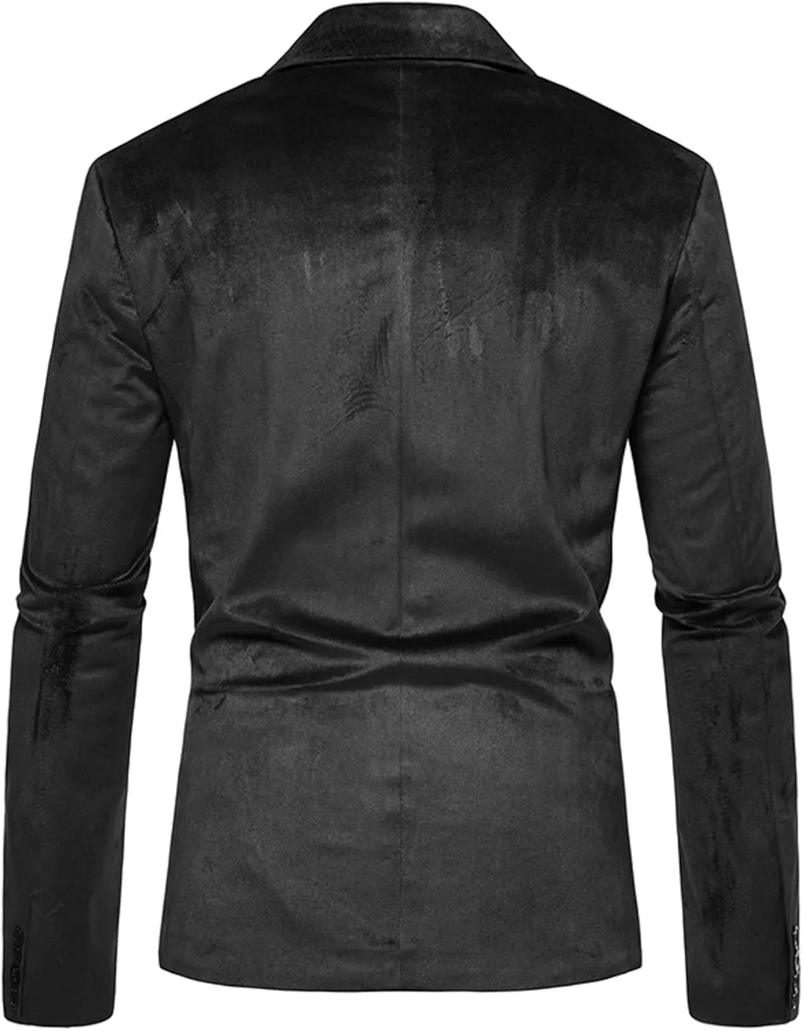 Men's Velvet Blazer Notched Lapel Two Button Slim Fit Velour Vintage Tuxedo Jacket for Prom Wedding Party Dinner