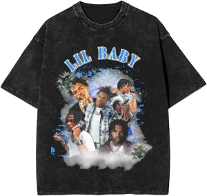 Men's Vintage Oversized Drop Shoulder Funny T-Shirts Loose Wash Solid Tees Top