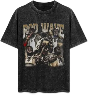 Mens Womens Vintage Oversized Drop Shoulder Short Sleeve Novelty T Shirts Tops Tee