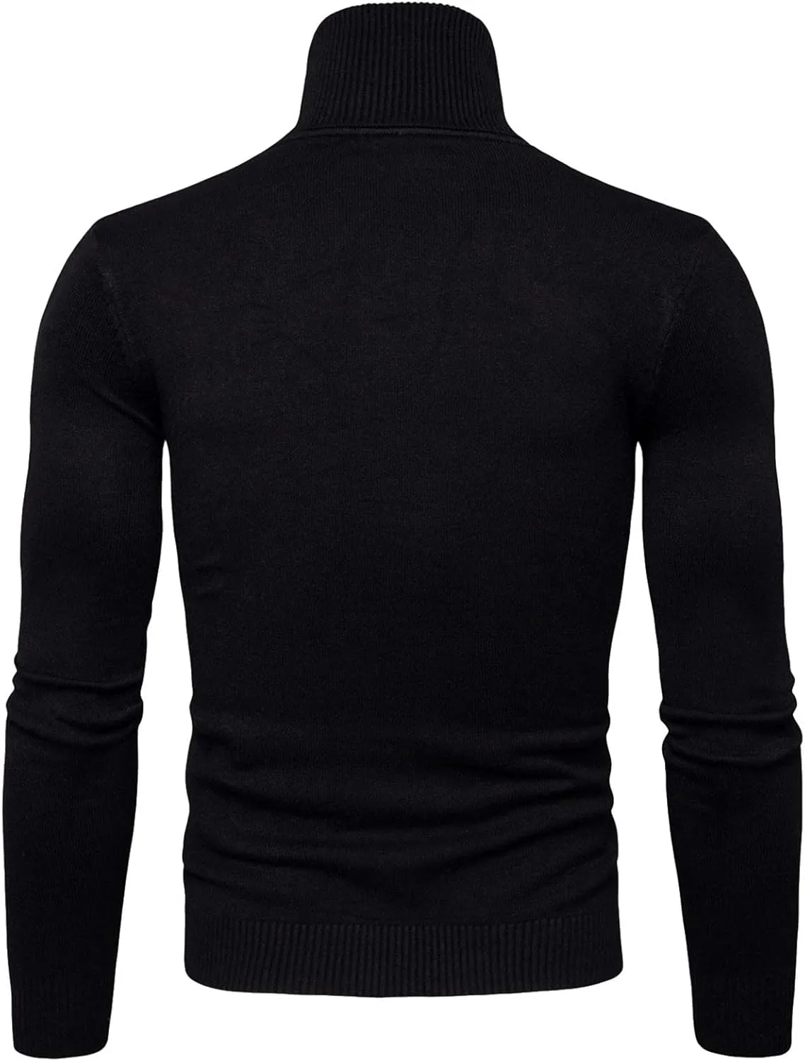Muyise Men's Slim Fit Basic Turtleneck T Shirts Casual Knitted Pullover Sweaters Lightweight Thermal Soft Basic Shirt