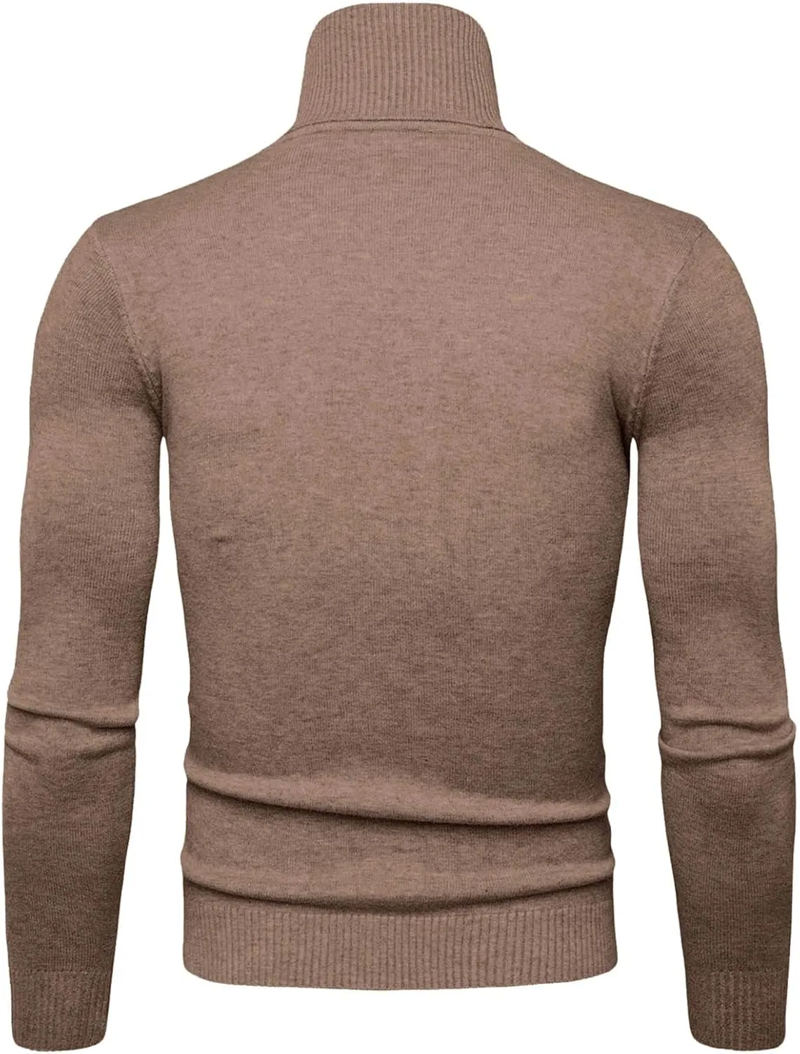 Muyise Men's Slim Fit Basic Turtleneck T Shirts Casual Knitted Pullover Sweaters Lightweight Thermal Soft Basic Shirt