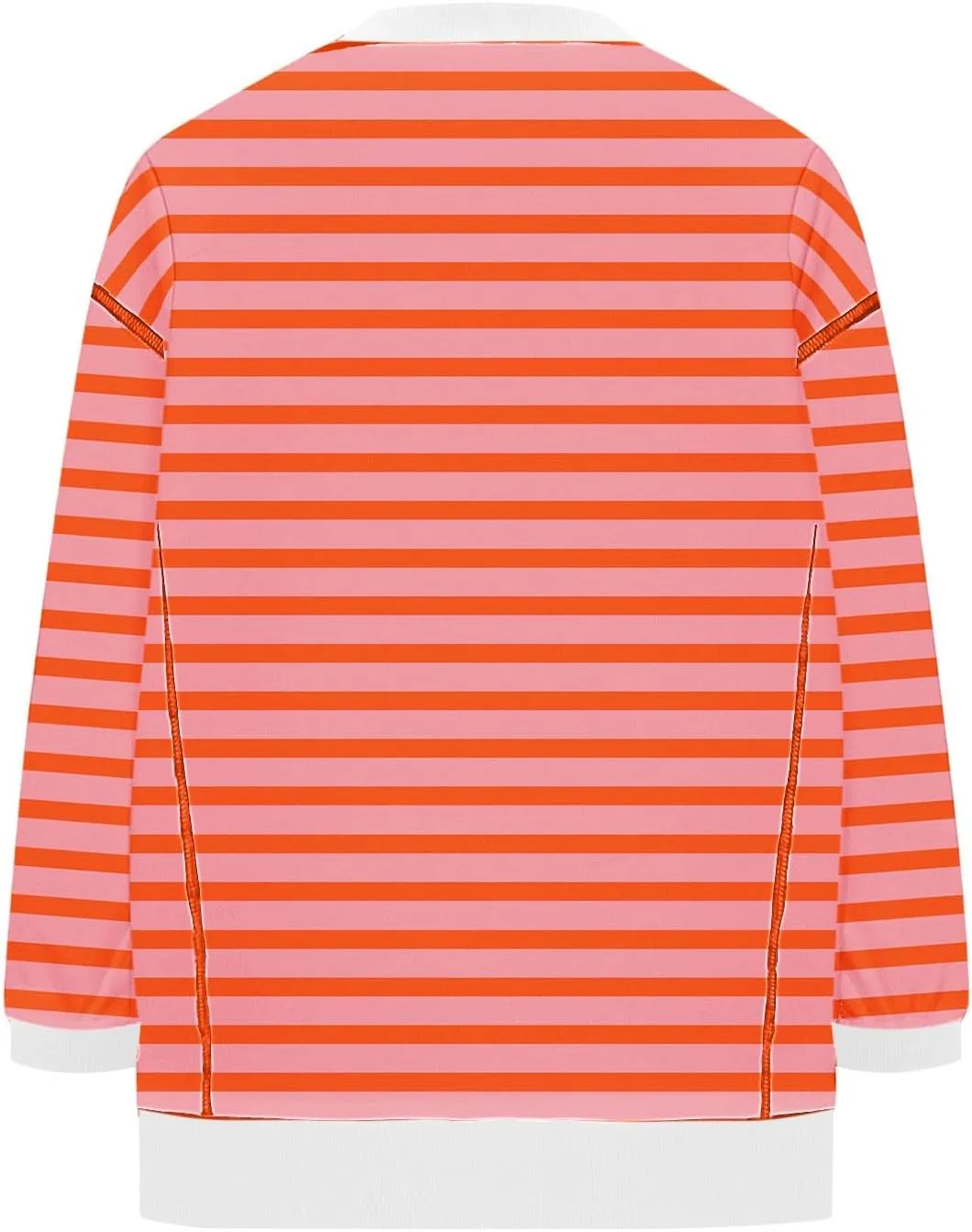 Oversize Splicing Striped Sweatshirts for Womens Pullover Tops Trendy Round Neck Long Sleeve Casual Soft Sweatshirt