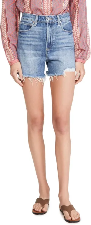 PAIGE Women's Dani Vintage Raw Hem Ultra High Rise Short