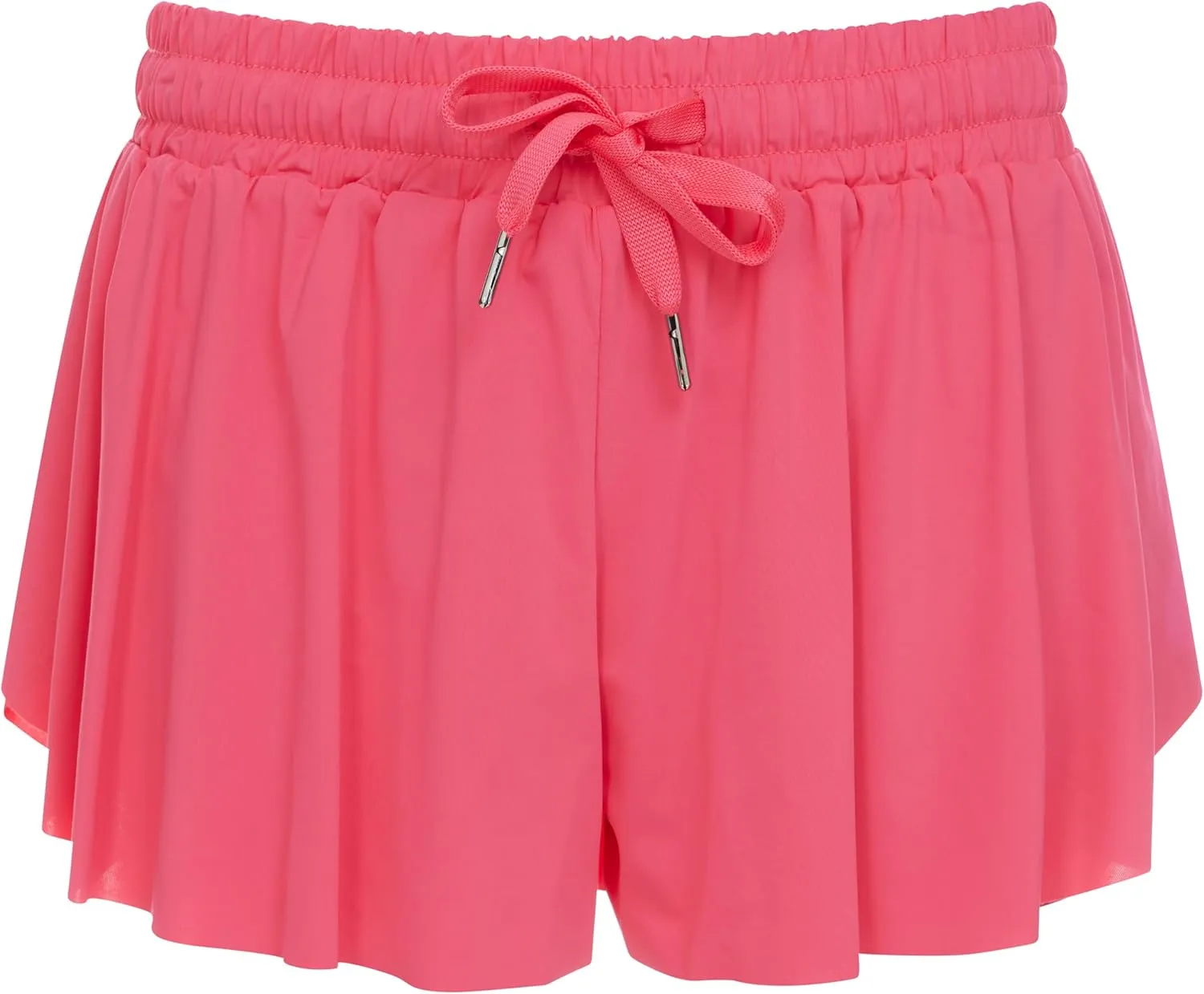 Pink Angel Butterfly Girls’ Flowy Athletic Shorts with Phone Pocket Double Layered Design School, Camp, and Active Play