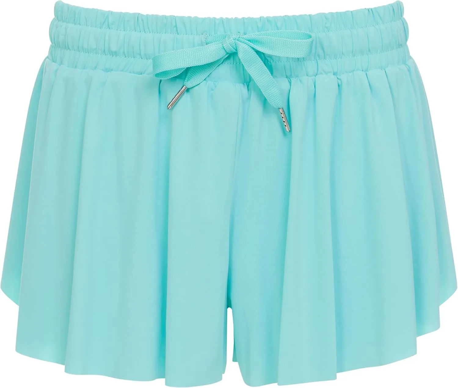 Pink Angel Butterfly Girls’ Flowy Athletic Shorts with Phone Pocket Double Layered Design School, Camp, and Active Play
