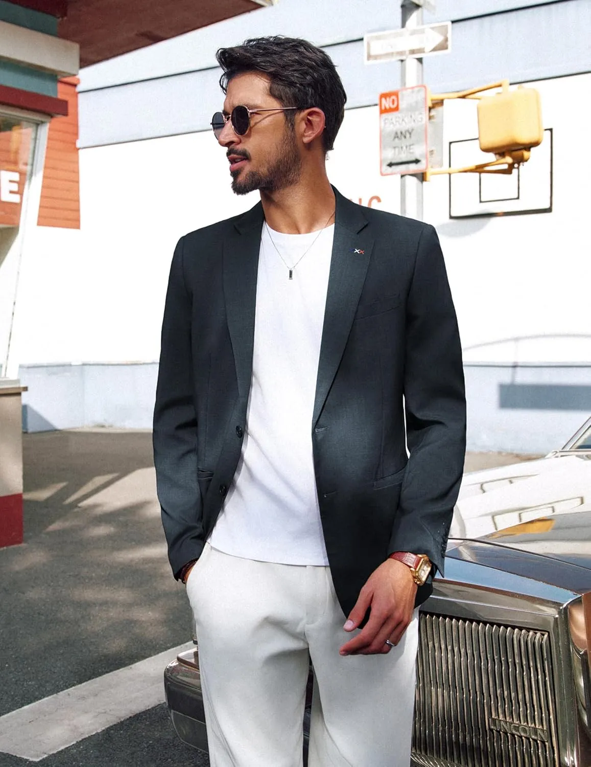 PJ PAUL JONES Mens Blazers Sport Coats Casual Lightweight Two Button Business Suit Jackets