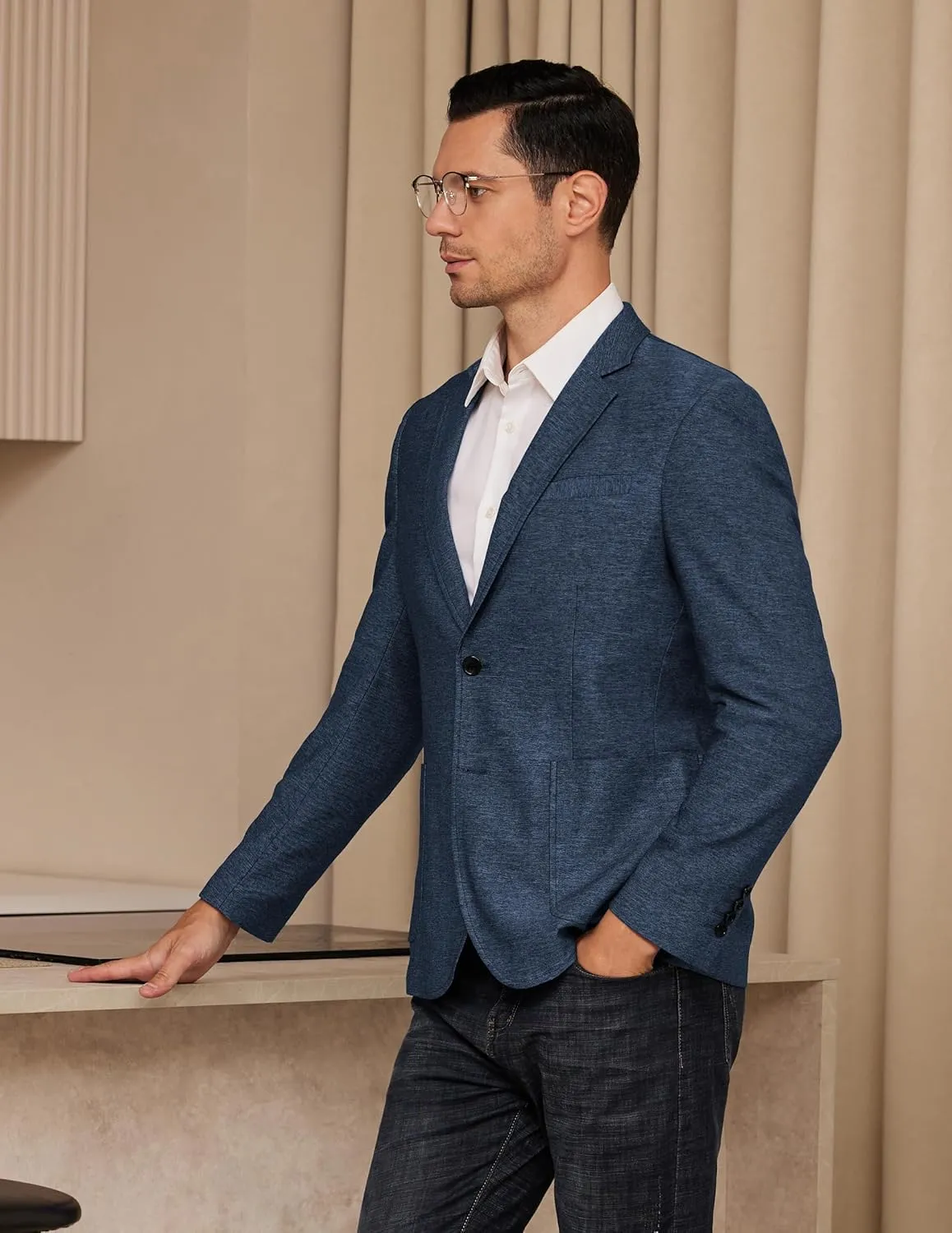 PJ PAUL JONES Mens Blazers Sport Coats Casual Lightweight Two Button Business Suit Jackets