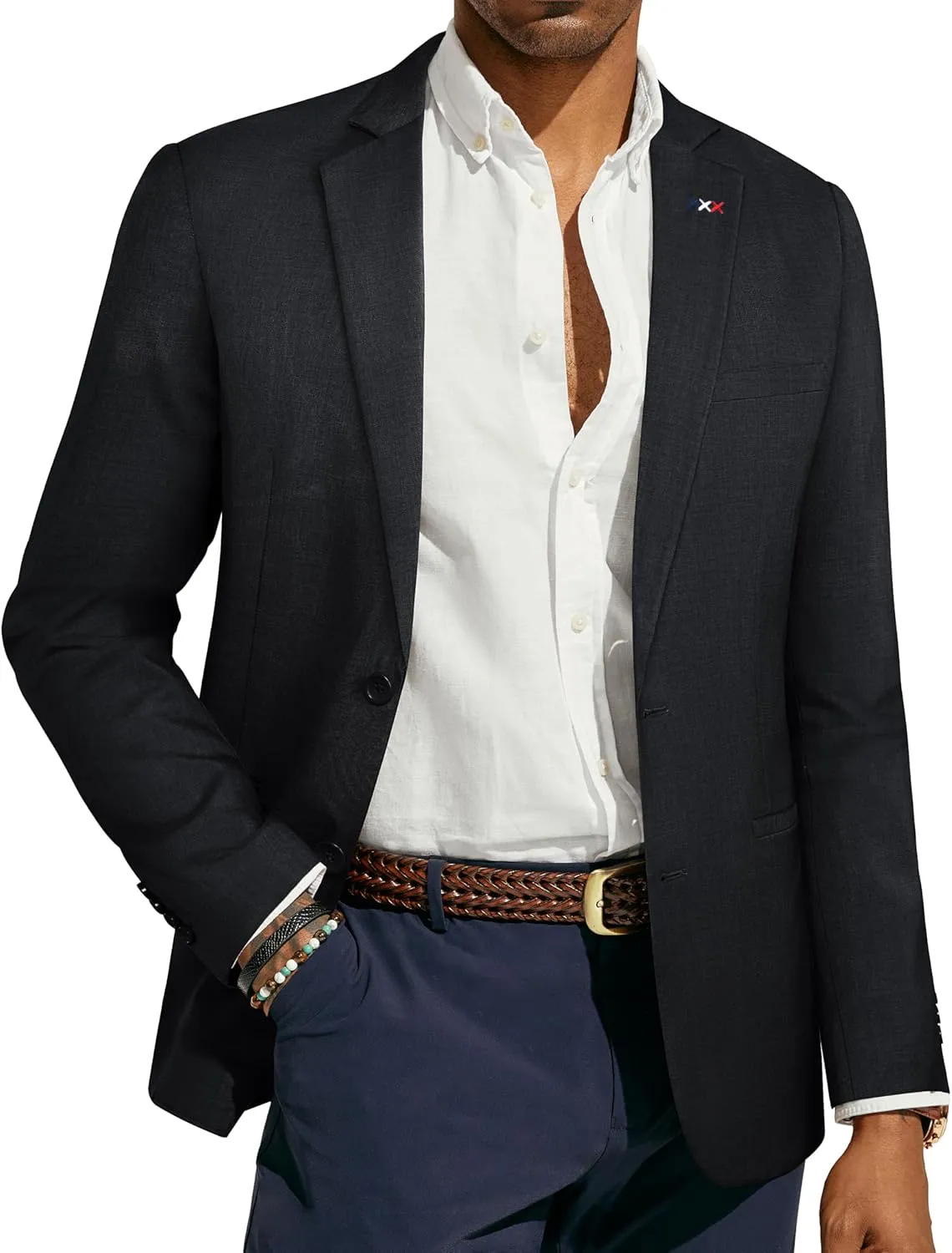 PJ PAUL JONES Mens Blazers Sport Coats Casual Lightweight Two Button Business Suit Jackets