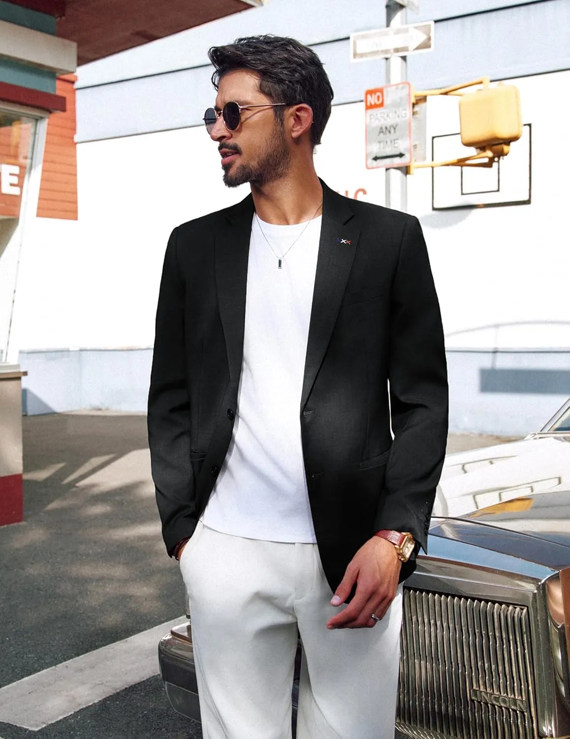 PJ PAUL JONES Mens Blazers Sport Coats Casual Lightweight Two Button Business Suit Jackets