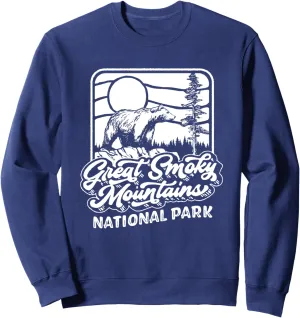 Retro Great Smoky Mountains Bear Vintage Graphic Sweatshirt