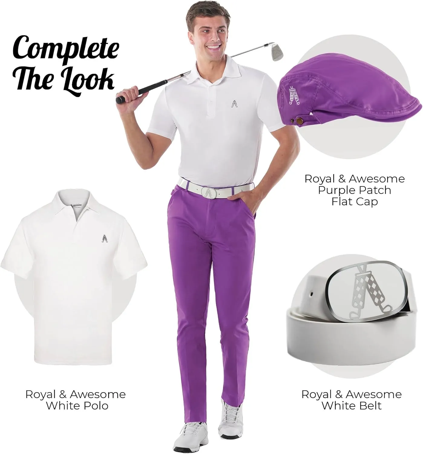 Royal & Awesome Men's Golf Pants, Golf Pants Men Stretch Relaxed Fit