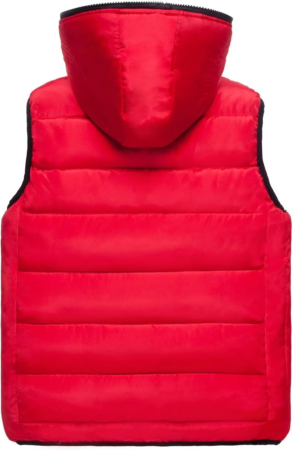 SHOPESSA Mens Down Vest with Hood Warm Puffer Jacket Quilted Short Coat Winter Coats for Men Plus Size Travel Outfits