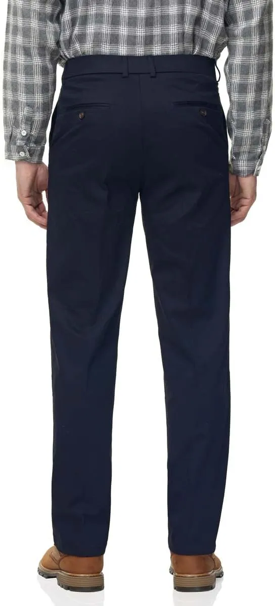 Soojun Men's Classic Fit Casual Stretch Khaki Pant Easy Flex Pants