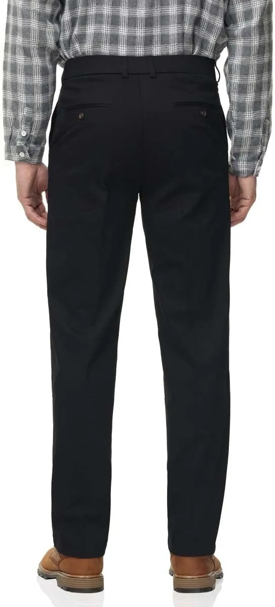 Soojun Men's Classic Fit Casual Stretch Khaki Pant Easy Flex Pants
