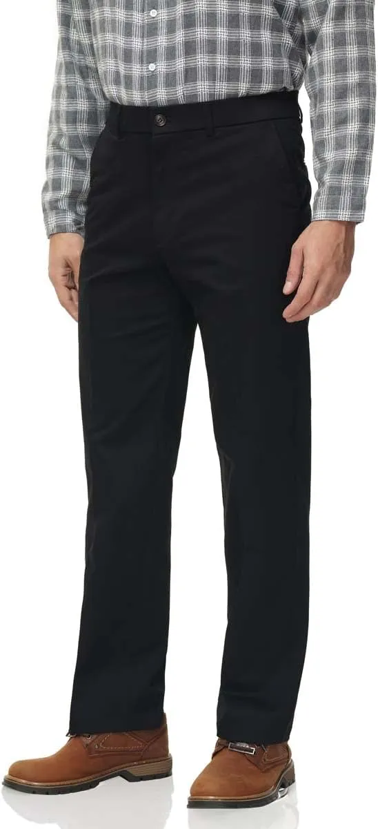 Soojun Men's Classic Fit Casual Stretch Khaki Pant Easy Flex Pants
