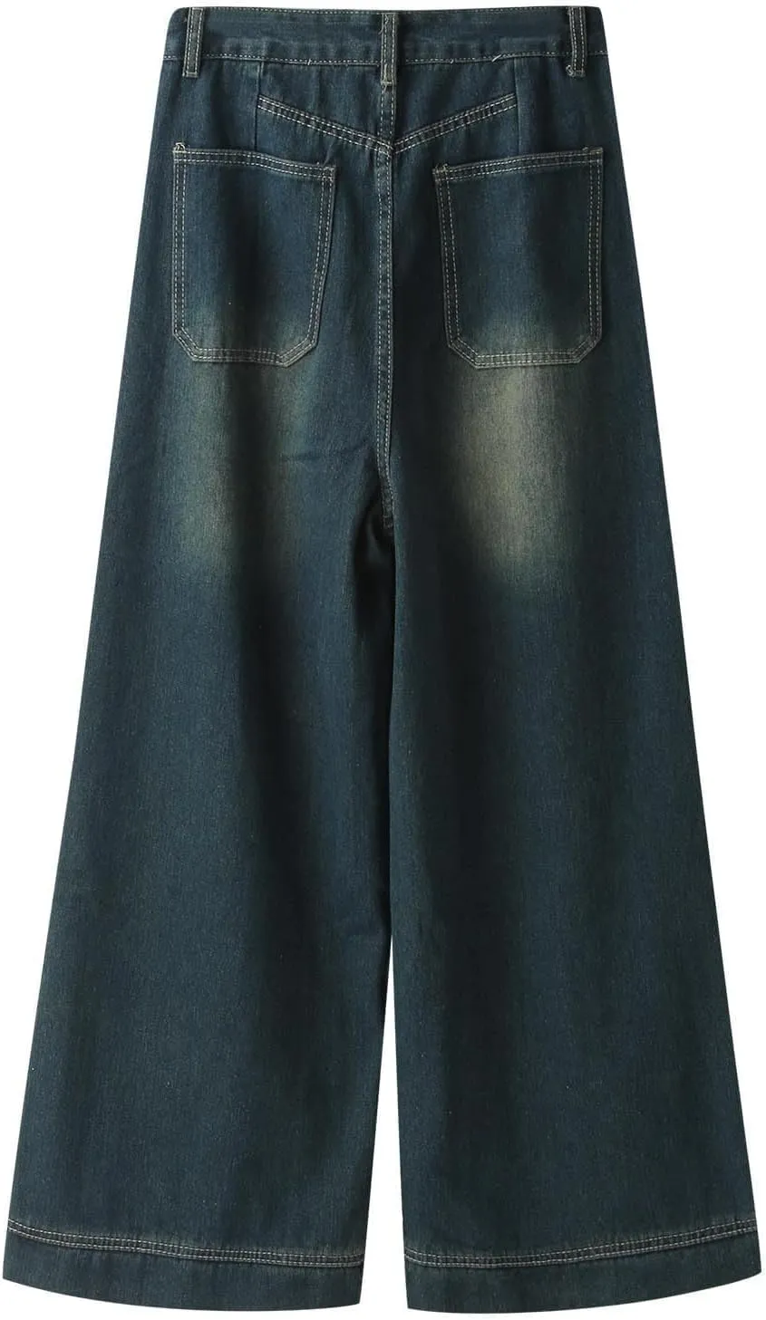Straight Leg Jeans for Women High Waisted Boyfried Denim Pants Ripped Distressed with Pockets Baggy Jean Trousers