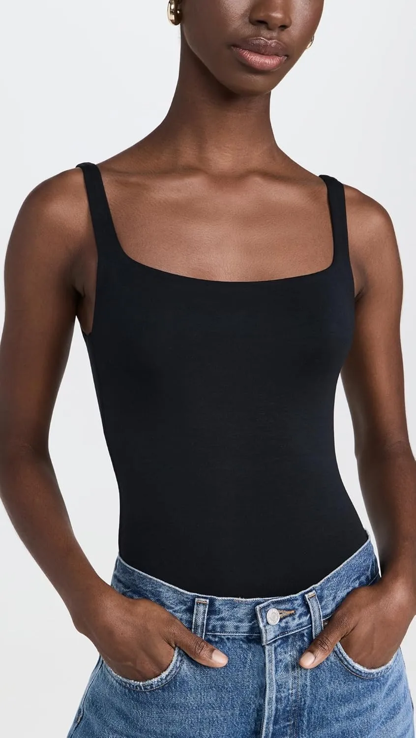 Stripe & Stare Women's Square Neck Bodysuit