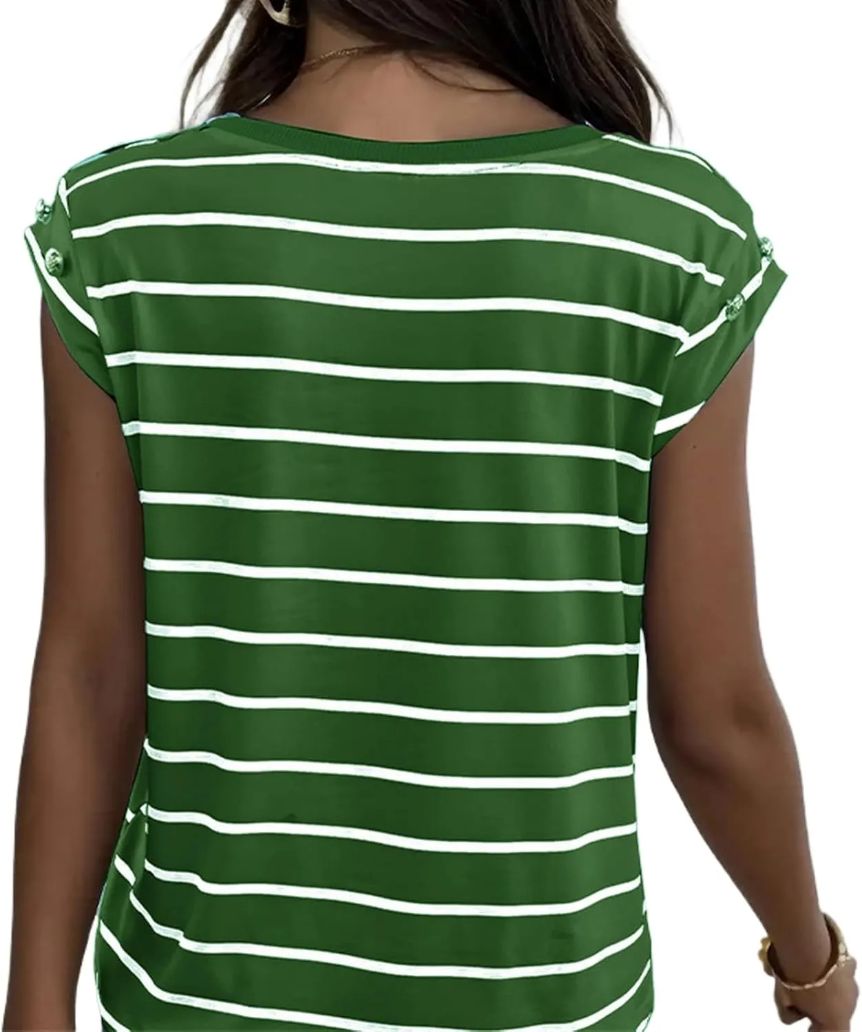 Summer Tops for Women Trendy Crewneck Cap Sleeve Tank Tops Comfortable Casual T Shirts Lightweight Loose Fit Tees Shirts