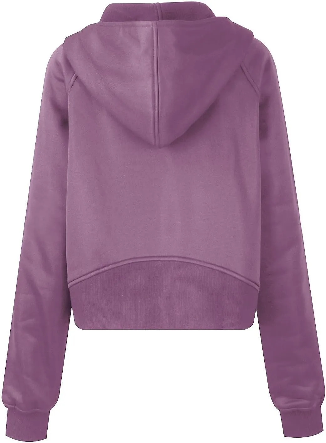 Sweatshirt For Women,Full Zip Up Cropped Hoodies With Pockets Zipper Fleece Jackets Casual Soft Oversized Sweatshirt