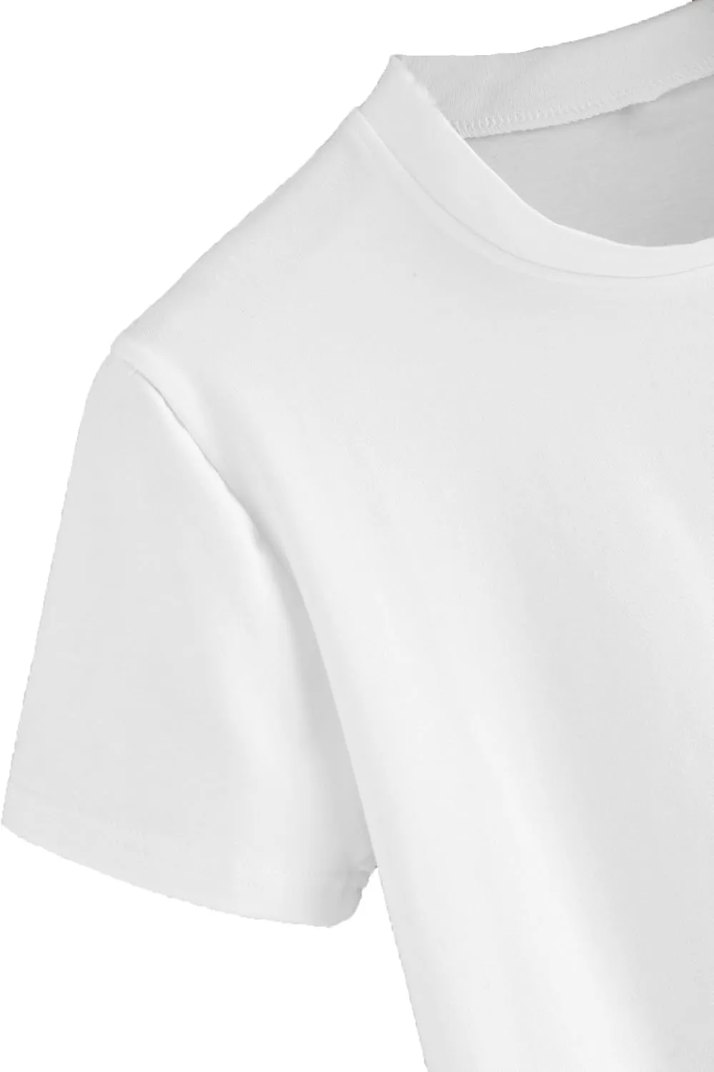 SweatyRocks Women's Casual Short Sleeve Crew Neck Basic Crop Top T Shirts