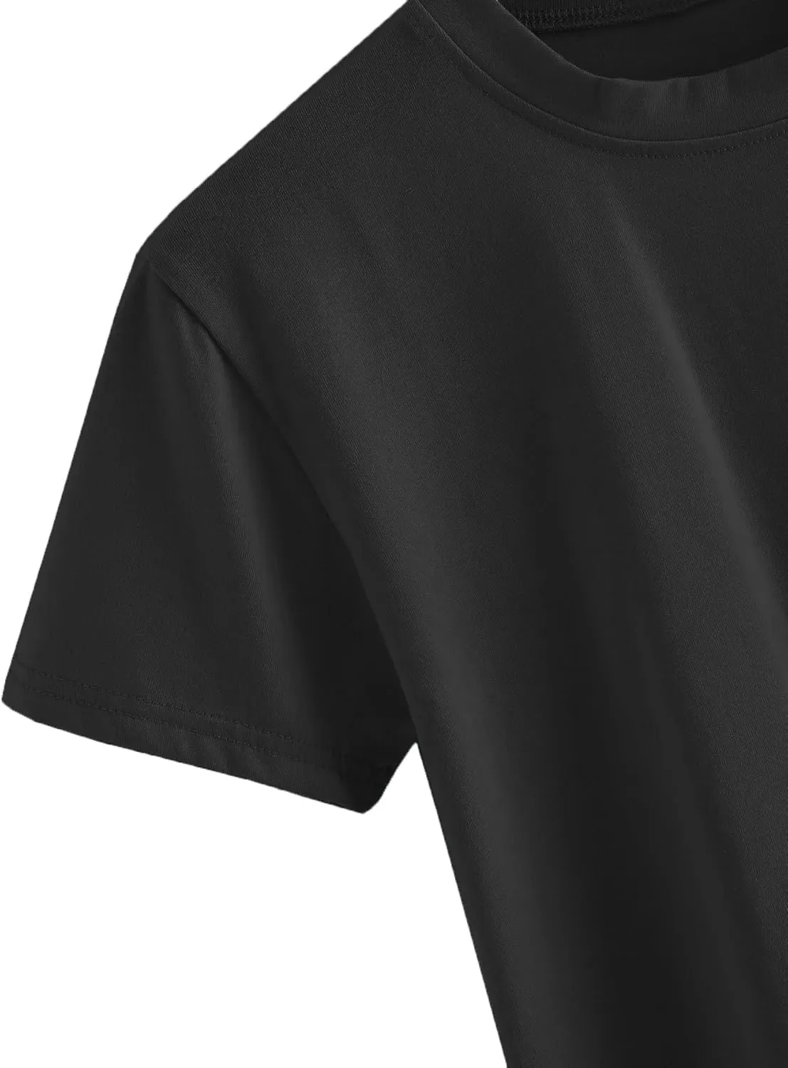 SweatyRocks Women's Casual Short Sleeve Crew Neck Basic Crop Top T Shirts
