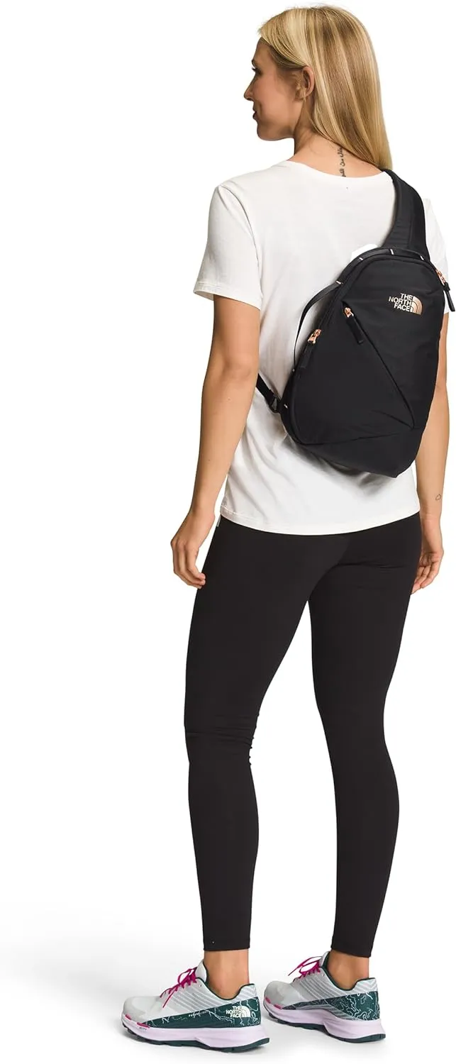 THE NORTH FACE Women's Isabella Sling - PFAS Free, TNF Black Light Heather/Burnt Coral Metallic-NPF, One Size