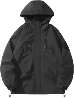 Unisex Autumn Soft Shell Outdoor Hooded Jackets Men Hiking Travel Coats Repellent Rain