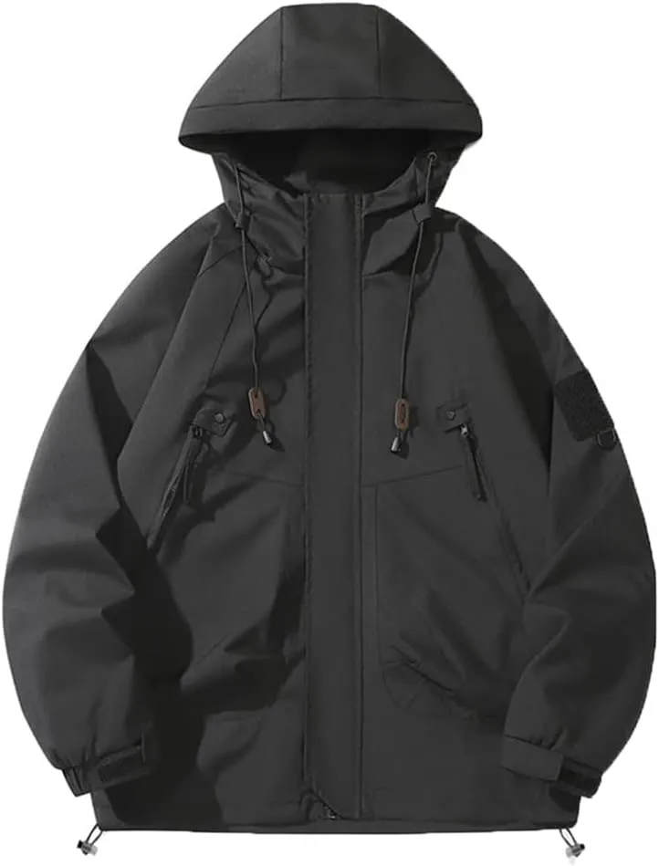 Unisex Autumn Soft Shell Outdoor Hooded Jackets Men Hiking Travel Coats Repellent Rain