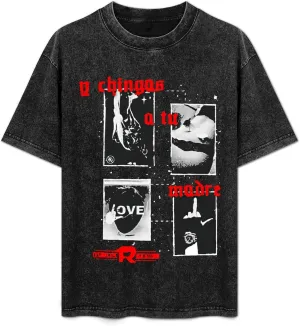 UnisexVintage Oversized Fashion Drop Shoulder Short Sleeve T-Shirt Tops