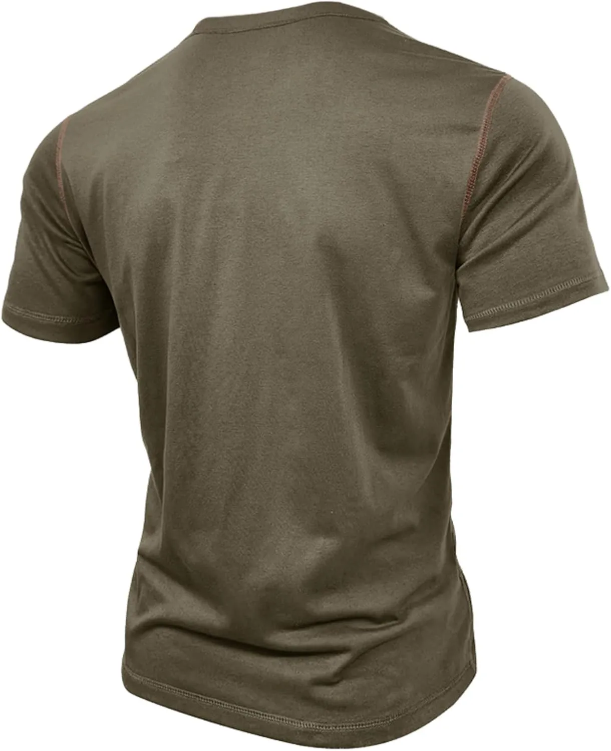 UOUA Men's Henley Shirts Short Sleeve Casual T-Shirts Cotton Basic Tops