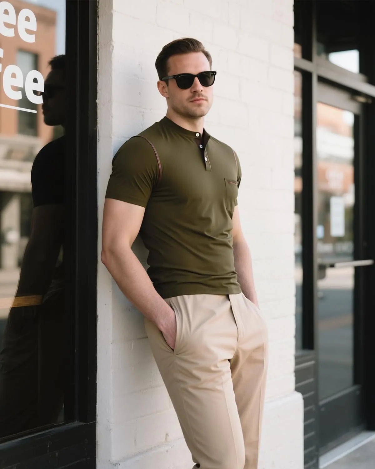 UOUA Men's Henley Shirts Short Sleeve Casual T-Shirts Cotton Basic Tops