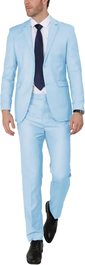 WEEN CHARM Men's Suits Slim Fit 2 Piece Two Button Blazer Wedding Prom Tuxedo Single Breasted Jacket Pants Set