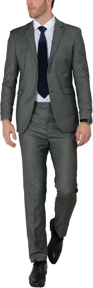 WEEN CHARM Men's Suits Slim Fit 2 Piece Two Button Blazer Wedding Prom Tuxedo Single Breasted Jacket Pants Set
