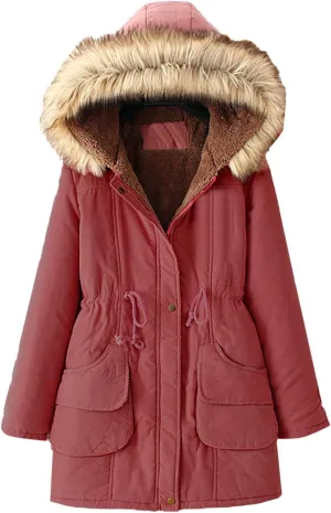 Winter Coats for Women Fashion Warm Quilted Jacket Casual Slim Hooded Long Sleeve Drawstring Padded Coat 2024 Outfits