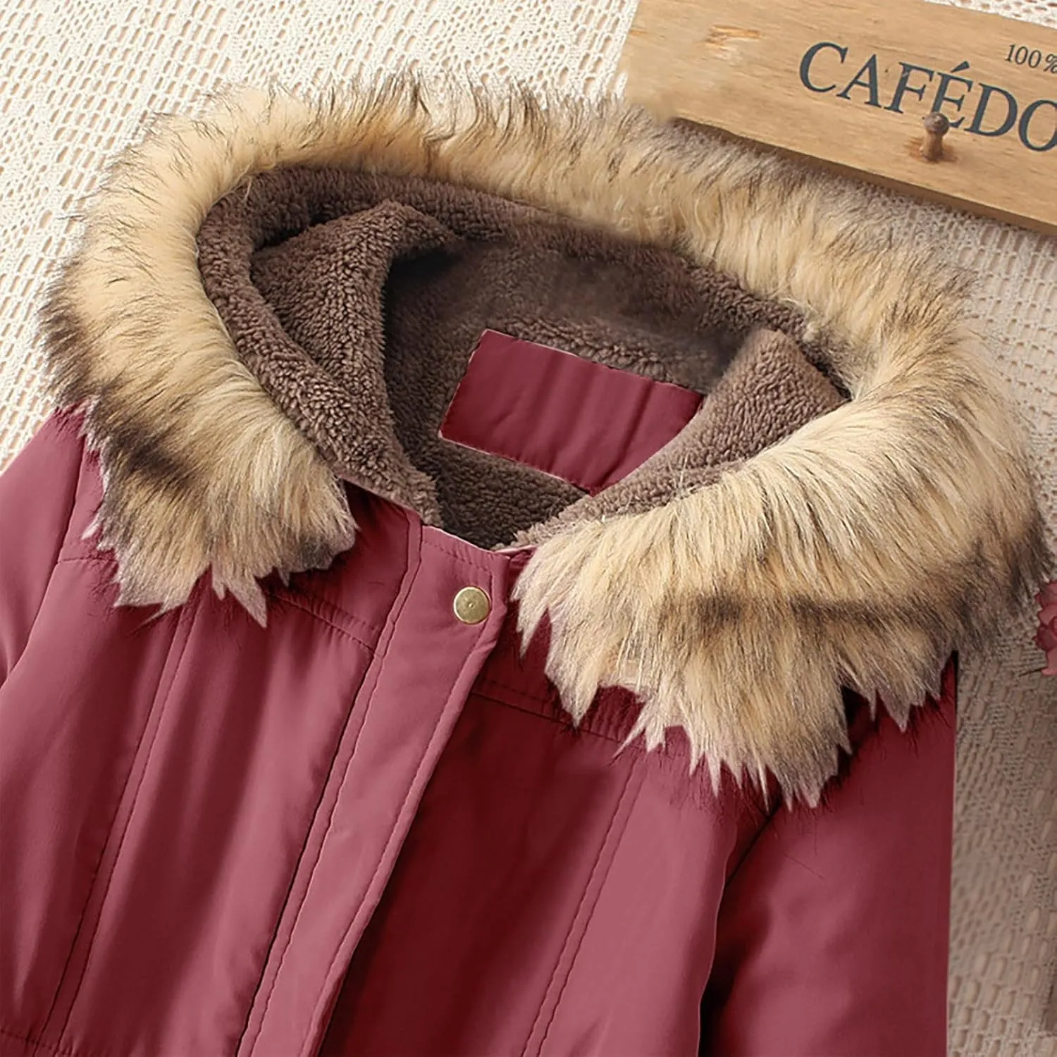 Winter Coats for Women Fashion Warm Quilted Jacket Casual Slim Hooded Long Sleeve Drawstring Padded Coat 2024 Outfits