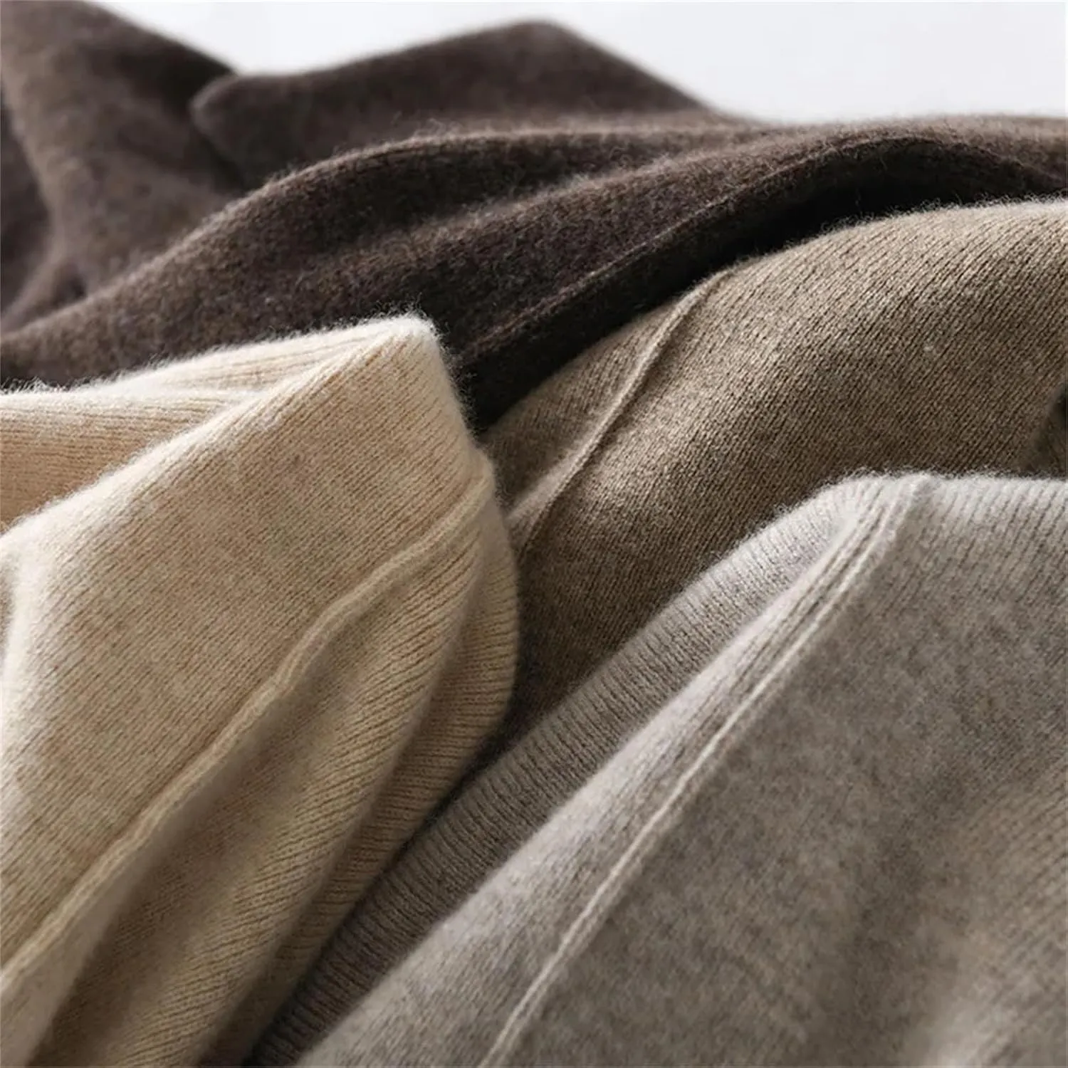 Women’s Cashmere Knit Wide-Leg Pants Plush Loose Fit Autumn Winter Minimalist Trousers