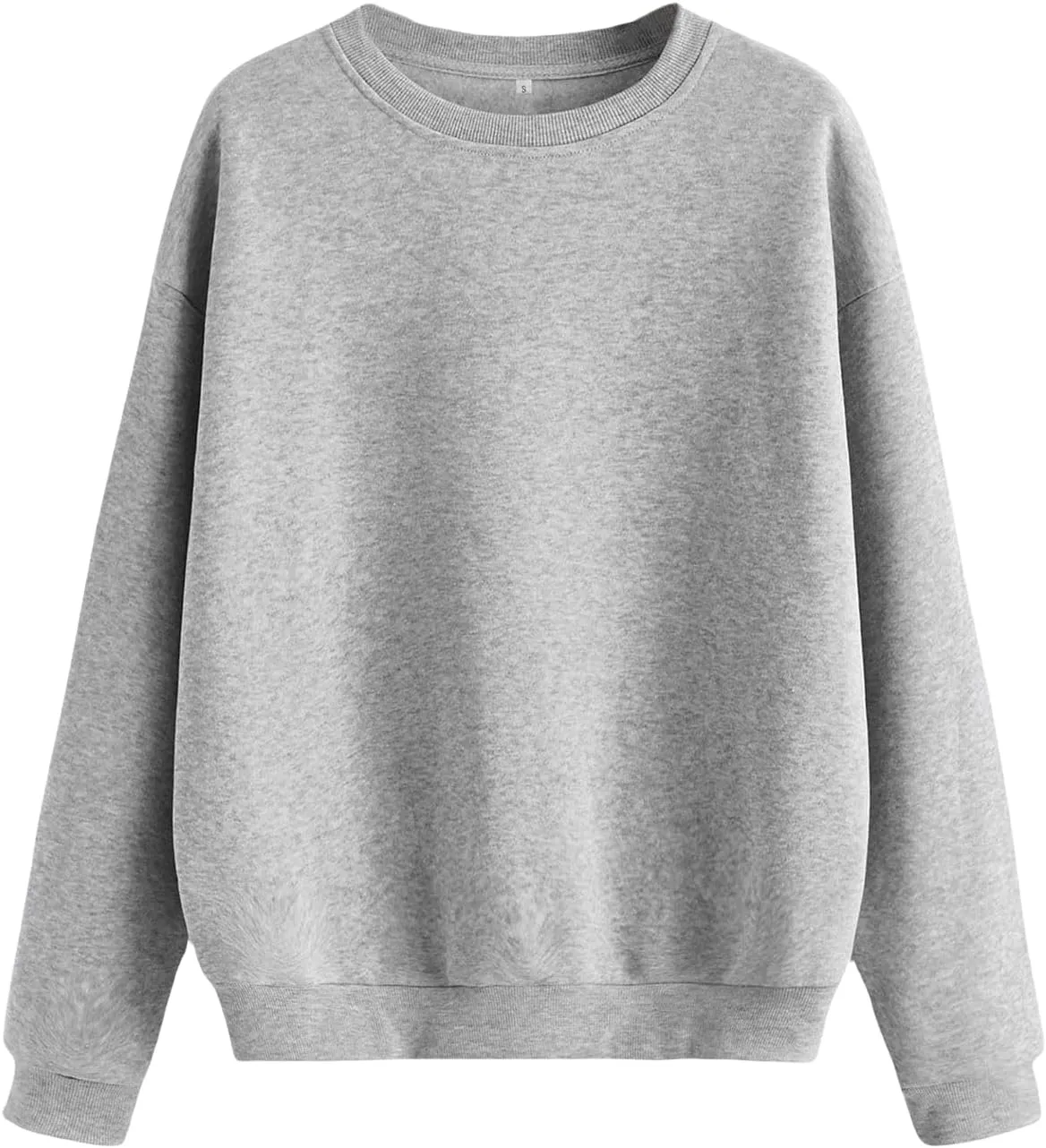 Women's Casual Crew Neck Oversized Sweatshirts Long Sleeve Solid Tunic Tops Fall Loose Fitting Cute Pullovers Shirts