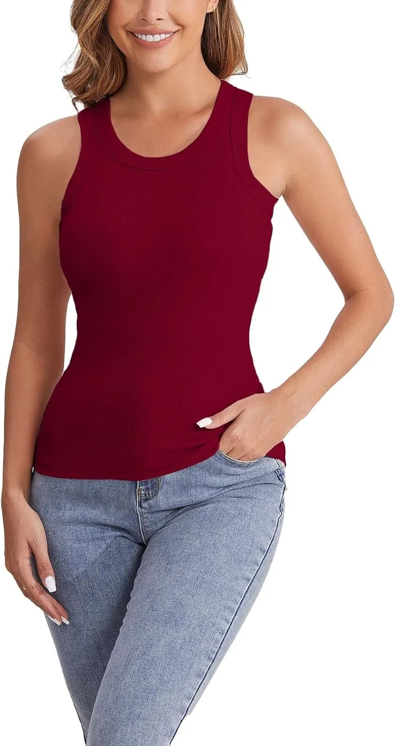 Women's Cotton Tank Top with Shelf Bra Adjustable Spaghetti Strap Camisole Soft Touch Casual Tops Basic Cami Tanks