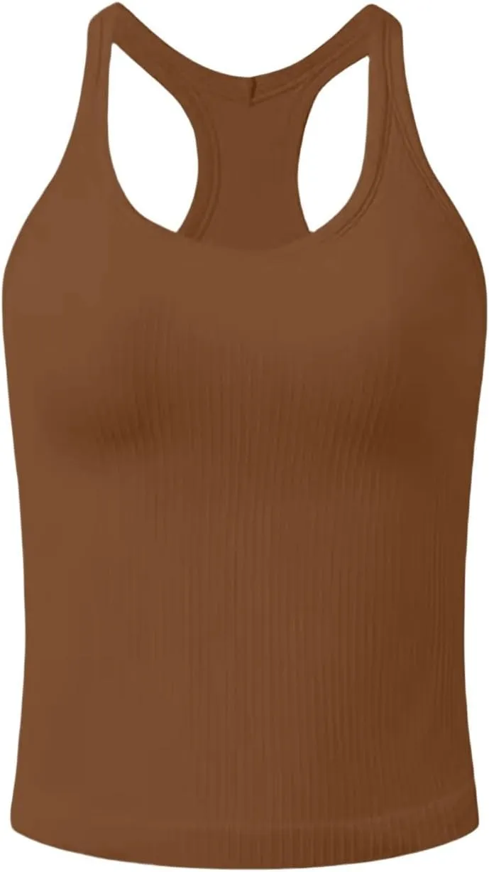 Women's Cotton Tank Top with Shelf Bra Adjustable Spaghetti Strap Camisole Soft Touch Casual Tops Basic Cami Tanks