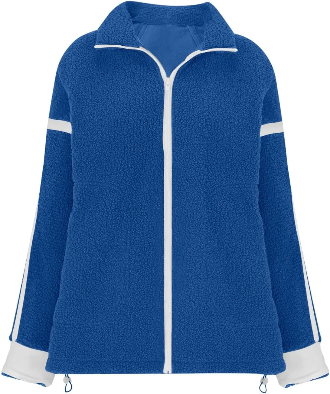 Women's Cropped Sherpa Hoodie Fleece Zip Up Jacket Warm Hooded Sweatshirt for Casual Winter and Fall Outfits