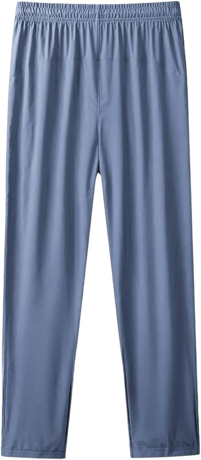 Women's Elastic Waist Summer Solid Color Casual Dressy Loose Fit Fashion Pants