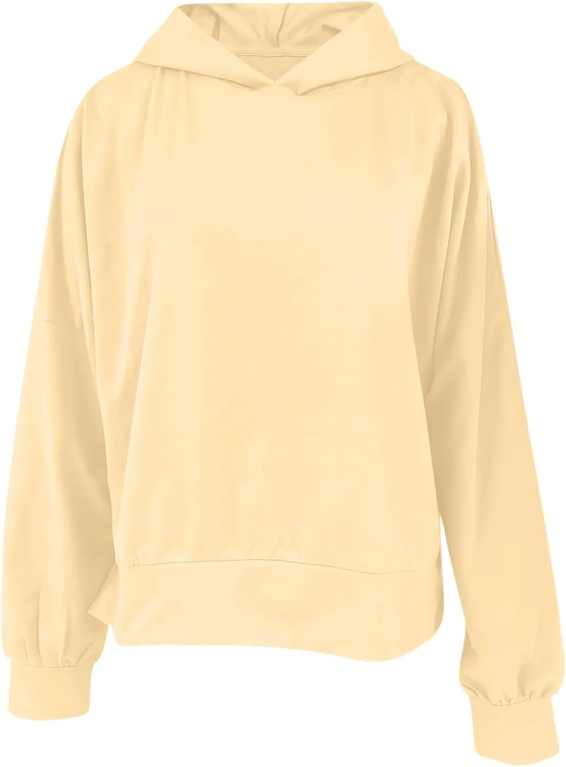 Women's Hoodies 2024 Slit Hem Oversized Baggy Sweatshirt Solid Casual Loose Soft Long Sleeve Pullover Tops