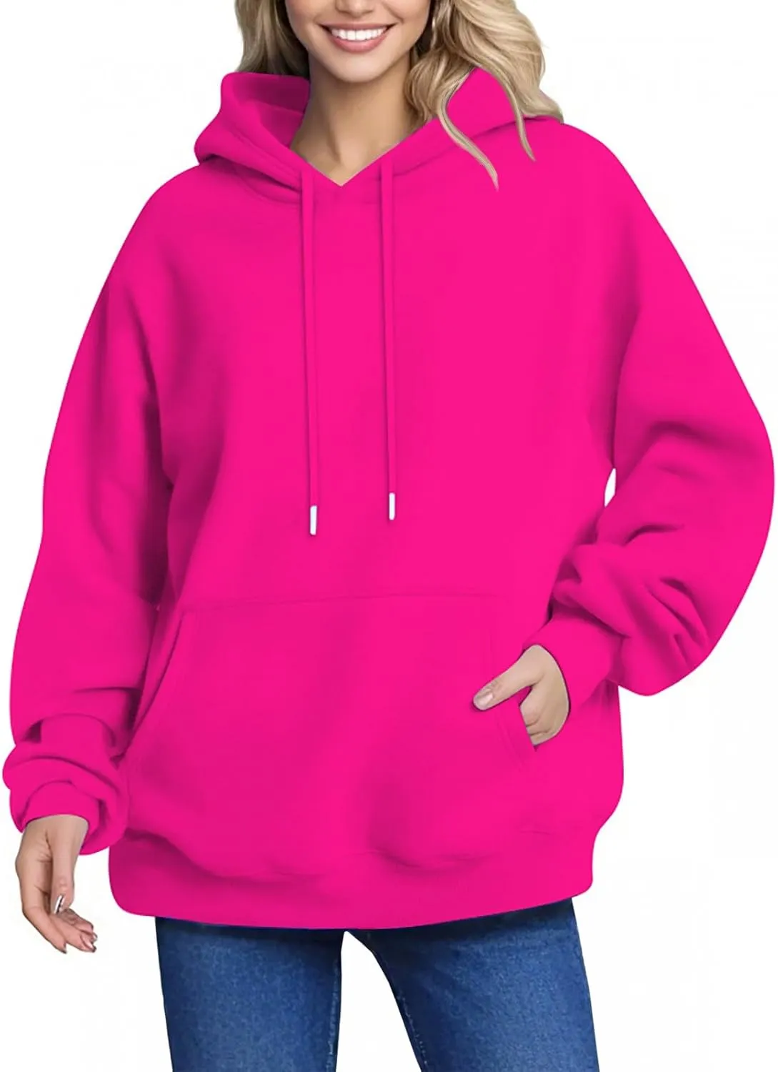 Womens Hoodies Pullover Oversized Plus Size Fleece Hooded Sweatshirts Winter Sweaters Y2k Hoodie with Pockets