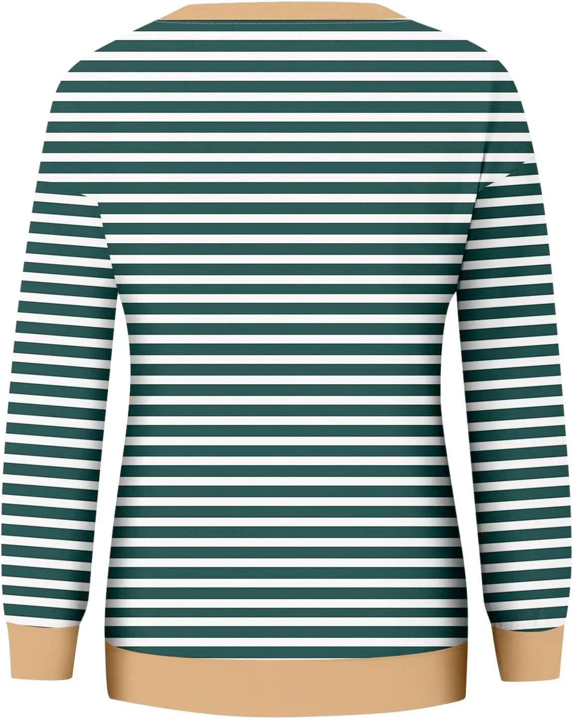 Womens Oversized Hoodless Sweatshirts Striped Long Sleeve Crewneck 2024 Trendy Fall Outfits Pullover Y2K Tops