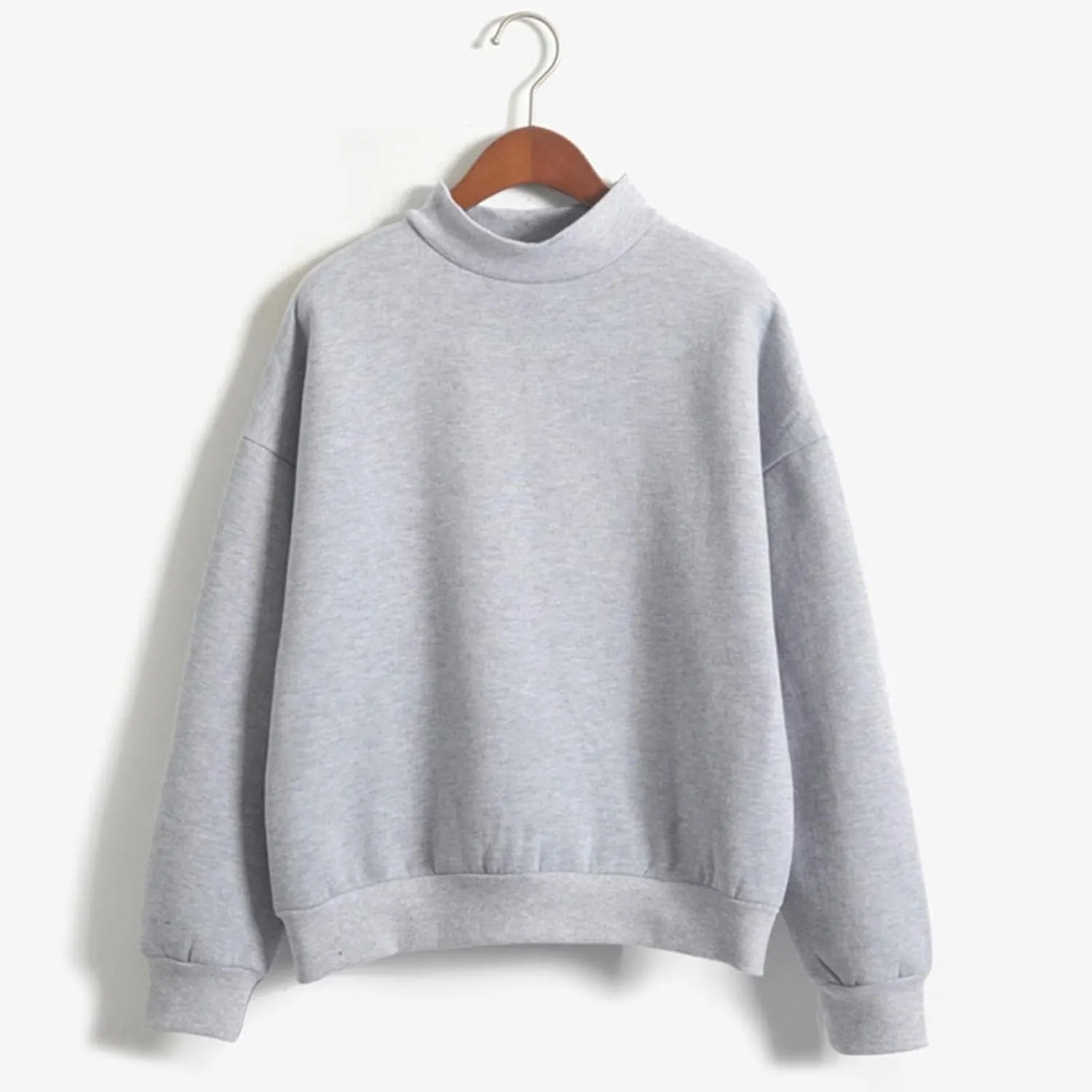 Women's Oversized Sweatshirts Half Turtleneck Pullover Long Sleeve Fleece Tops Solid Casual Loose Fall Fashion Outfits