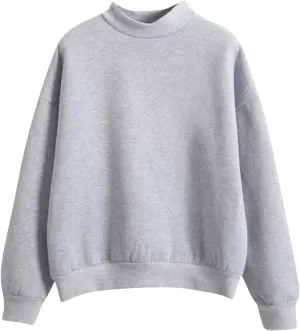 Women's Oversized Sweatshirts Half Turtleneck Pullover Long Sleeve Fleece Tops Solid Casual Loose Fall Fashion Outfits